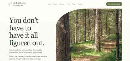 Screenshot of the Deb Truscott Counselling homepage
